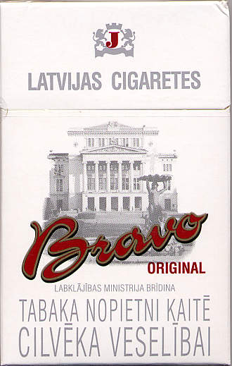 Bravo Original cigarettes hard box Latvia